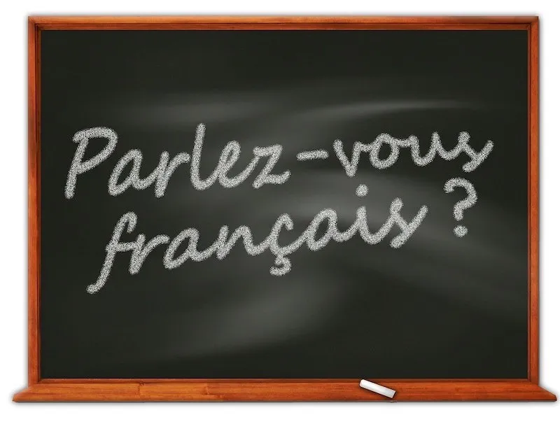 on the blackboard it is written parle vous francais? meaning can u speak french?